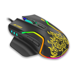 Ant Esports GM320 Fire Flare New Launch Limited Edition RGB Optical Wired Gaming Mouse | 8 Programmable Buttons | 12800 DPI I Ergonomic Design with Braided Cable  Black