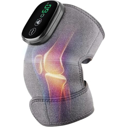 SELLASTIC Polyester, Knee Massager For Joint Pain Relief Machine,Electric Cordless Knee Heating Pad Therapy Vibration For Arthritis, Joints Pain Relief For Men/Women - 1 Year Warranty, M