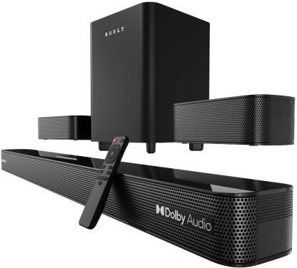 Boult Bassbox X625 Dolby Digital, 625W Power, 5.1 Channel, Dedicated DSP, 3 EQ mode 625 W Bluetooth Soundbar(Pure Black, 5.1 Channel)