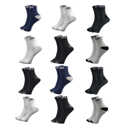 XJARVIS CUBA 12 Pairs Ankle Length Cotton Socks Men & Women for Sports Unisex Multicolor Socks Ideal for Gym, Casual Wear & Running Odor Free, Pack of 12