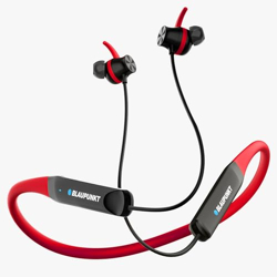 Blaupunkt BE120 Touch Wireless in-Ear Neckband with Touch for On-Off (Volume Control On The Phone) Premium Style, No Need to Charge for & Days, 40 Hrs Playtime (RED)