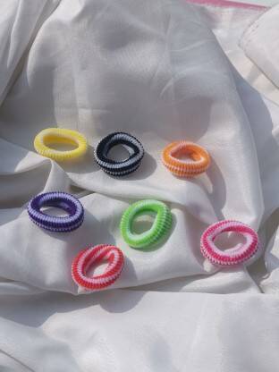 AmazingKarts 100Pieces Baby Girl's Mini Elastic Soft Rubber Hair Band ponytail Band For Gilrs Rubber Band(Multicolor)