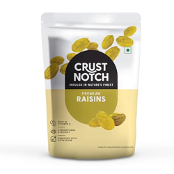 CrustNotch Raisins | Rich in Iron & Vitamin B Fibre & Potassium | Golden Kishmish | Dry Fruits | Healthy and Tasty Snacks | Dried Grapes | (450 gm)