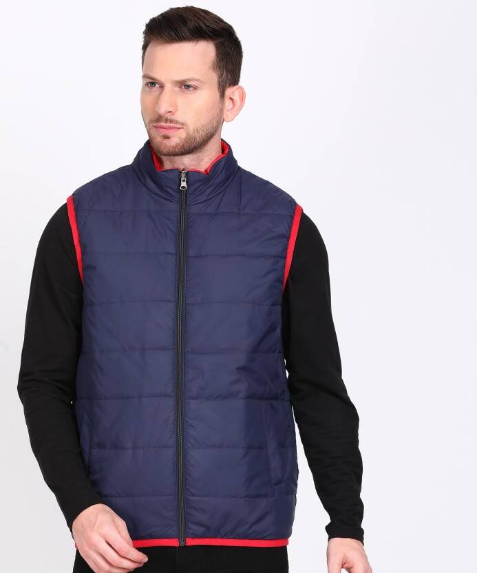 Men Solid Quilted Jacket