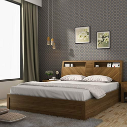 Spacewood Monarch V4 King Bed 3/4Th Lift On Storage - Natural Teak