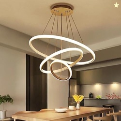 blissbells Metal Modern Ring Chandelier (3 Ring Light)