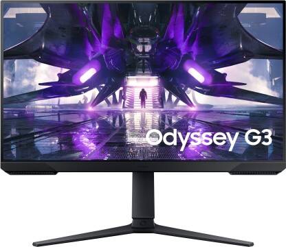 SAMSUNG Odyssey G3 68.58 cm (27 inch) Full HD VA Panel with Height Adjustable Stand, 3-Sided Borderless Display, Eye-Saver Mode Flat Gaming Monitor (LS27AG320NWXXL/LS27AG322NWXXL)(AMD Free Sync, Response Time: 1 ms, 165 Hz Refresh Rate)