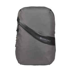 ZEBRONICS Camp1, 14 Liters, 1 Compartment Laptop Backpacks for Tablets/i Pad/Laptop Fit Up to 14 inch, Polyester Fabric, Office Use and Mini Business Travel Bags (Grey)