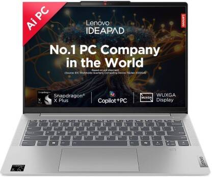 Lenovo IdeaPad Slim 5 Co-Pilot PC Qualcomm Snapdragon X Plus - (16 GB/1 TB SSD/Windows 11 Home) 14Q8X9 Thin and Light Laptop(14 Inch, Cloud Grey, 1.48 Kg, With MS Office)