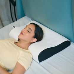 CareFoam Ultimate Cervical Neck Pillow for Pain Relief Sleep, Improves Posture & Spinal Alignment, Neck Pain Relief Cushion with Ultra Responsive Memory Foam & Skin Friendly Cover-King-White Pack of 1