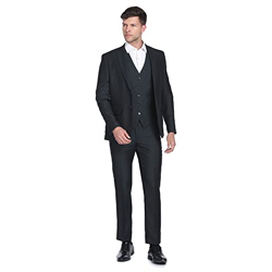 Arrow Men's Cotton Single Breasted Suits (ARAFSU5569_Green