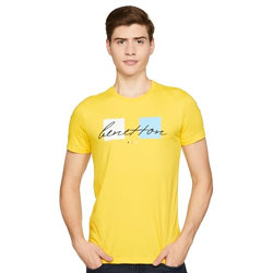 UNITED COLORS OF BENETTON Men's Regular Fit T-Shirt (24P3P99J4213I_Multicolor