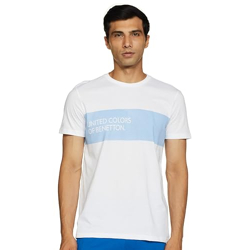 UNITED COLORS OF BENETTON Men's Regular Fit T-Shirt (24P3P99J4210I_Sky