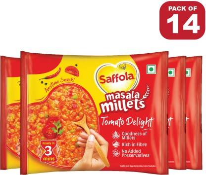 Saffola by Saffola Masala Millets Tomato Delight | Lower in calories, Rich in Fibre Pouch(14 x 35 g)