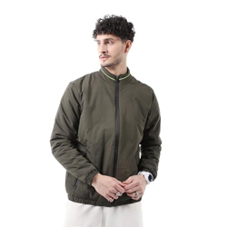 The Indian Garage Co Men's Slim Fit Jacket (0222-JKT20-06_Olive M)