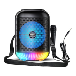 FRONTECH Portable Multi-Media Speaker with Bluetooth 5.0 |1800 mAh Long Battery Life | 15W Sound |Type-C Charging | TF Card Support| Immersive Sound - Black (SW-0202)