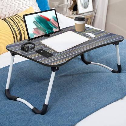 MITHILA Foldable multipurpose Table Wood Portable Laptop Table(Finish Color - BLACK, Pre Assembled)
