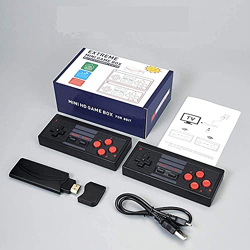 Careflection USB Wireless Handheld TV Video Game Console Build in 568 Classic Game 8 Bit Mini Video Console Support AV/HDMI Output for Kids Gift