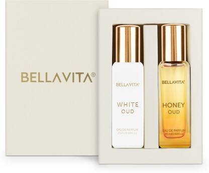 Bellavita WHITE OUD perfume & HONEY OUD perfume combo|2X20ML|With Citrus & Woody Notes| Eau de Parfum - 40 ml(For Men & Women)