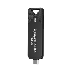 Amazon Basics 128GB Dual Flash Drive | 150+ Mbps Read/Write Speed | Type C and USB 3.0 | High-Speed Data Transfer (Metal)