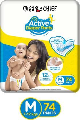 Miss & Chief by Flipkart Active Diaper Pants - M(74 Pieces)