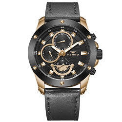 Ferro Spezia Analog Black Dial Men's Watch-FM1513B-R
