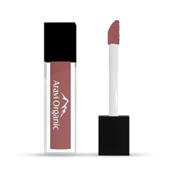 Aravi Organic Light Nude Soft Matte Long Stay Lipstick - Matte Liquid Lipstick With Almond Oil & Vitamin E - Waterproof & Ultra Smooth - 1.5 ml