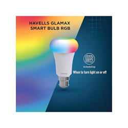 Havells Glamax White & Yellow 9W B22 WiFi LED Smart Bulb Compatible With Amazon Alexa