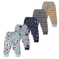 NammaBaby Unisex Cotton Pajama Pants - Assorted Multipack (3-4 Years)