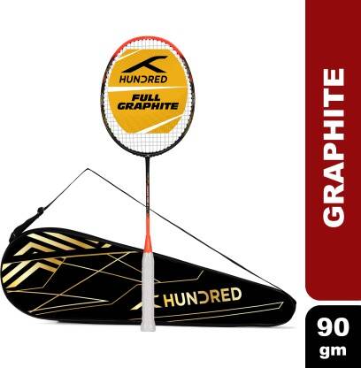 Hundred POWERTEK 1000 JR Black, Orange Strung Badminton Racquet(Pack of: 1, 90 g)