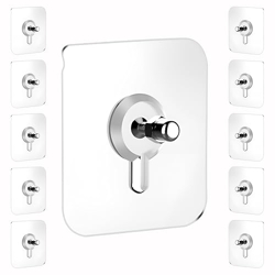SHITHI Adhesive Screw Wall Hooks for Hanging Home Decor Items,10 PCS Drill Free Wall Hanges for Keys, Photo Frames, Towels, Bathroom, Doors | Waterproof, Stainless Steel Hold Upto 6KG