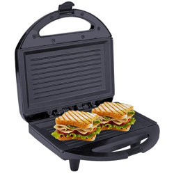 Lifelong Sandwich Griller 750 W, Classic Pro - Auto Cut off & Power Indicator | Sandwich Maker with 4 Slice Non-Stick | Fixed Plates for Sandwiches at Home with 1 Year Warranty (Black, LLSM120G)
