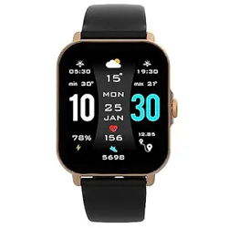 Maxima Fusion 1.96" HD Display Smart Watch- Advanced Bluetooth Calling| Metallic Build| 600 Nits| 8 Days Battery| Sports Modes| Heart Rate,SpO2 Monitoring,Sleep Tracking| AI Voice Assistant Smartwatch
