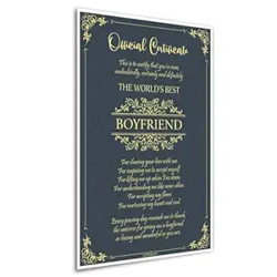 ArtinKart- World's Best Boyfriend Certificate, Boyfriend Gifts, Unique Gifts for Boyfriend, Certificate Gift for Valentine Day, Birthday (Paper, 12x18 inch, Unframed)