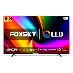 Foxsky 139 cm (55 inch) Frameless Series 4K Ultra HD LED Smart TV FS55GATV (Black)