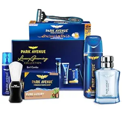 Park Avenue Luxury Grooming Collection 8 in-1 Combo Grooming Kit for Men | Gift Set for Men | Gift for Valentine's Day | Shaving Kit for Men | Shaving Foam | After Shave | Valentine Gift for Husband | Valentine Gift for Boyfriend | Free Travel Pouch Inside