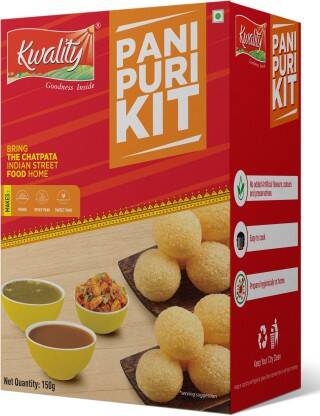 Kwality Pani Puri kit With 2 Different Flavours Sweet and Spicy Pani Powder (Golgappa)(150 g)