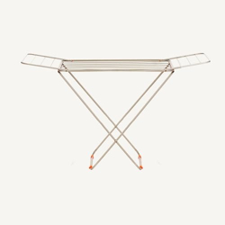Bonkaso Stainless Steel Foldable Cloth Double Drying Stand, for Drying Clothes, Grey, Pack of 1