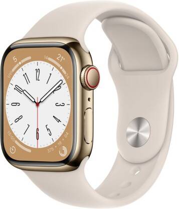 Apple Watch Series 8 GPS + Cellular(Starlight Sport Strap, Regular)