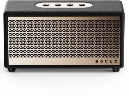 Boult RetroAmp X40 Dual Drivers, 40W Power, 10H Battery, Classic Rugged Leather, 5.3V 40 W Bluetooth Home Audio Speaker(Vintage Gold, Stereo Channel)