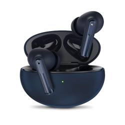 GM True Wireless Earbuds for Uncut Sound, 30dB ANC, Smooth Sound, Wireless Charging, Quad-Mic Crystal Clear Calls, Immersive Sound and Low Latency - Blue