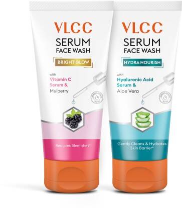 VLCC Vitamin C & Mulberry Serum Facewash for Blemishes & Free Hyaluronic Acid & Aloe Vera Face Wash(300 ml)