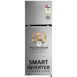 LG 322 L 3 Star Frost-Free Smart Inverter Double Door Refrigerator (GL-S342SDSX, Dazzle Steel, Convertible with Express Freeze)