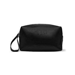 Beardo Travel Friendly Pouch for Accessories|Stylish Toiletry Organizer Kit for Men & Women|Vegan Leather Waterproof Kit for Travel Essentials Cosmetic Bag, 22 x 15 x 15 Centimeters, Black