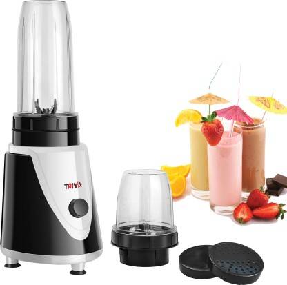 TRIVA NUTRI BLENDER 500 W Juicer Mixer Grinder(CANDYPRO750 | 2 Jars | Black & white, Unbreakable jars)