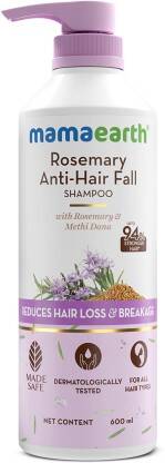 Mamaearth Anti-Hair Fall Shampoo with Rosemary & Methi Dana | Reduce Hair Loss & Breakage(600 ml)