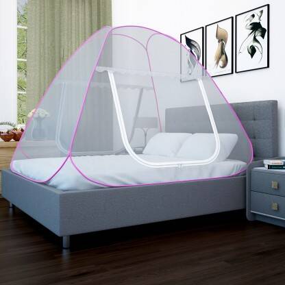 Story@home Polyester Adults Washable Mosquito Net Mosquito Net(Pink, Tent)