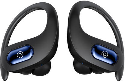 PTron Bassbuds Glide with 45hrs Playback, Deep Bass, Clear Calls, 45ms Low Latency Bluetooth(Black, True Wireless)