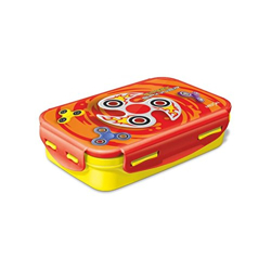 Milton Stainless Steel Tifin Box, 550 ml, Yellow/Red