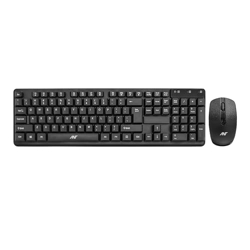 ANT 2.4G Full-Sized Ergonomic Keyboard Mouse, 3 DPI Adjustable Cordless USB Keyboard and Mouse, Quiet Click for Computer/Laptop/Windows/Mac_Black